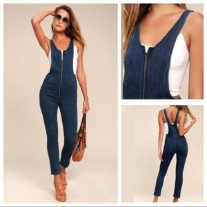 Free People Jax Denim Jumpsuit